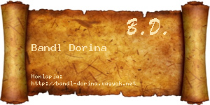 Bandl Dorina névjegykártya